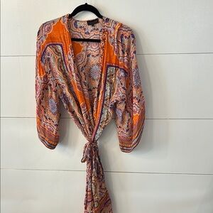 Hale Bob Vibrant Paisley Kimono Top